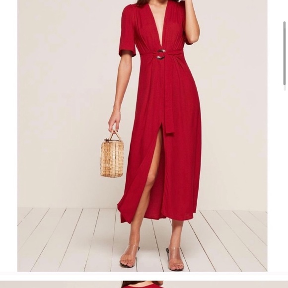 Reformation Melanie Dress wrap dress sz 4 - Picture 4 of 8